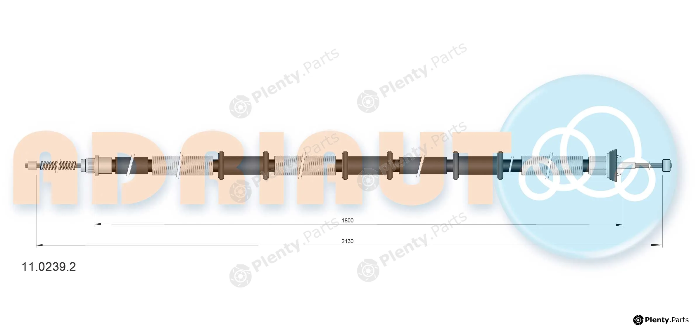 Adriauto 11.0239.2 — Cable Pull, parking brake