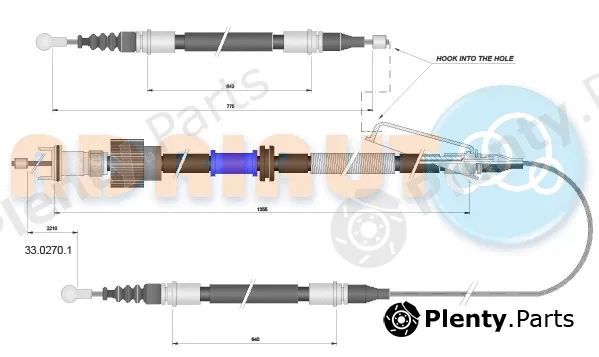 Adriauto 33.0270.1 — Cable Pull, parking brake