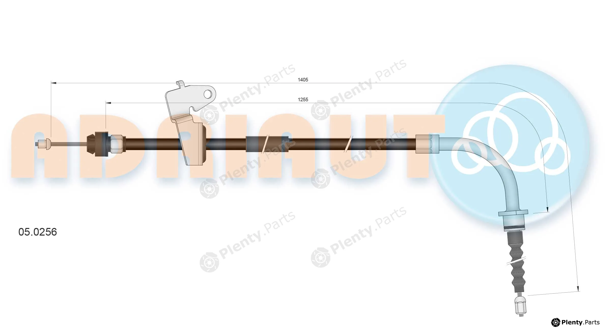 Adriauto 05.0256 — Cable Pull, parking brake