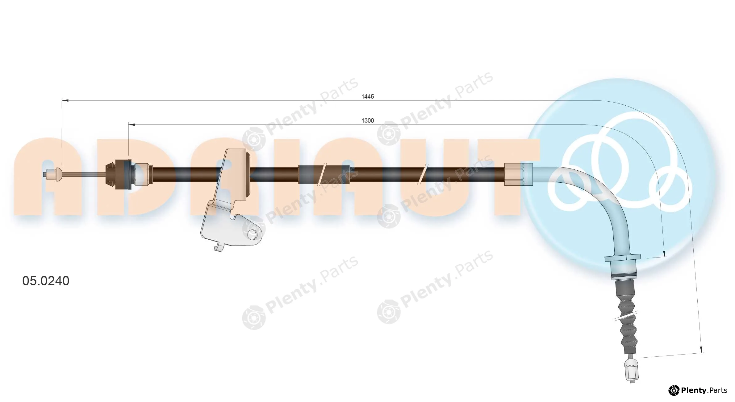 Adriauto 05.0240 — Cable Pull, parking brake