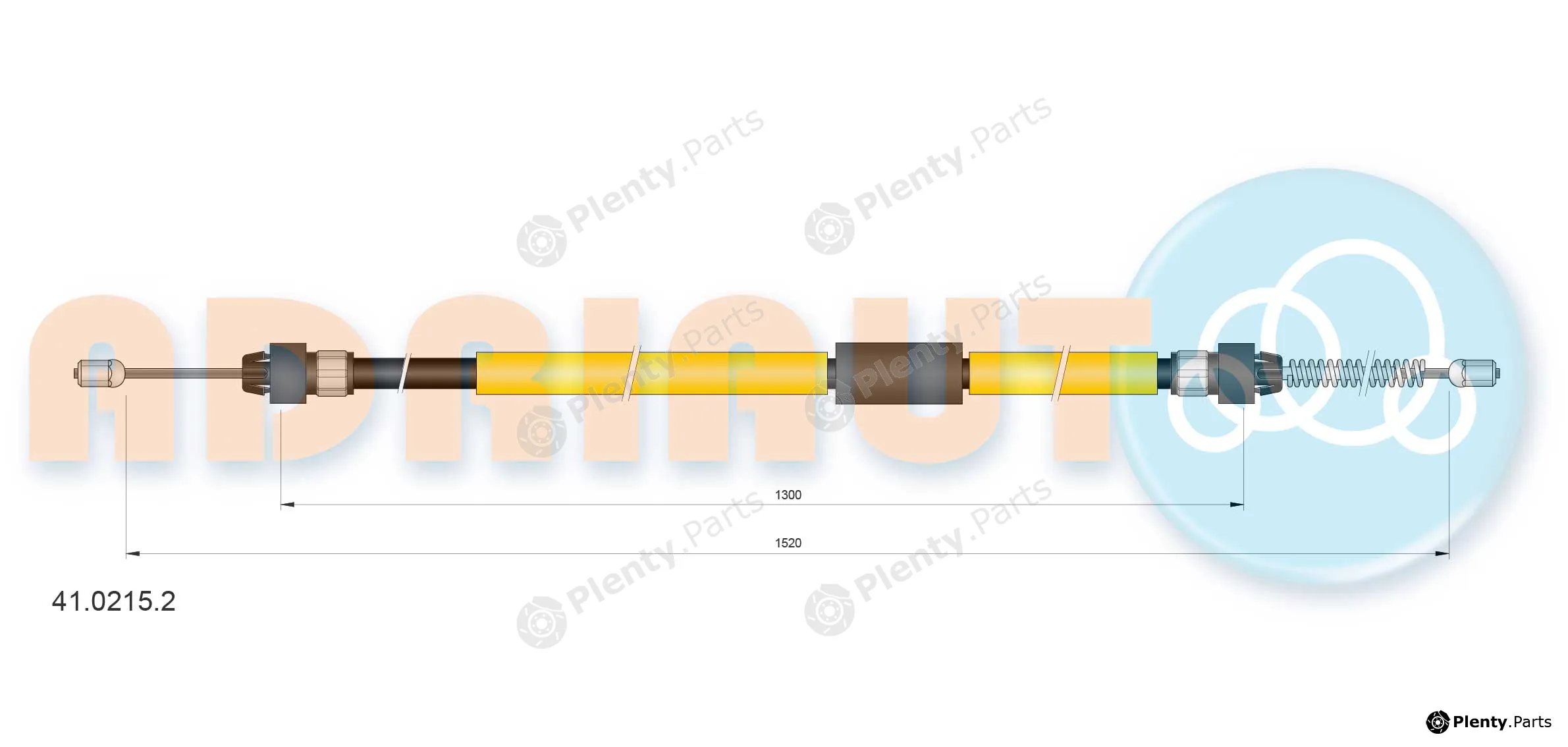 Adriauto 41.0215.2 — Cable Pull, parking brake