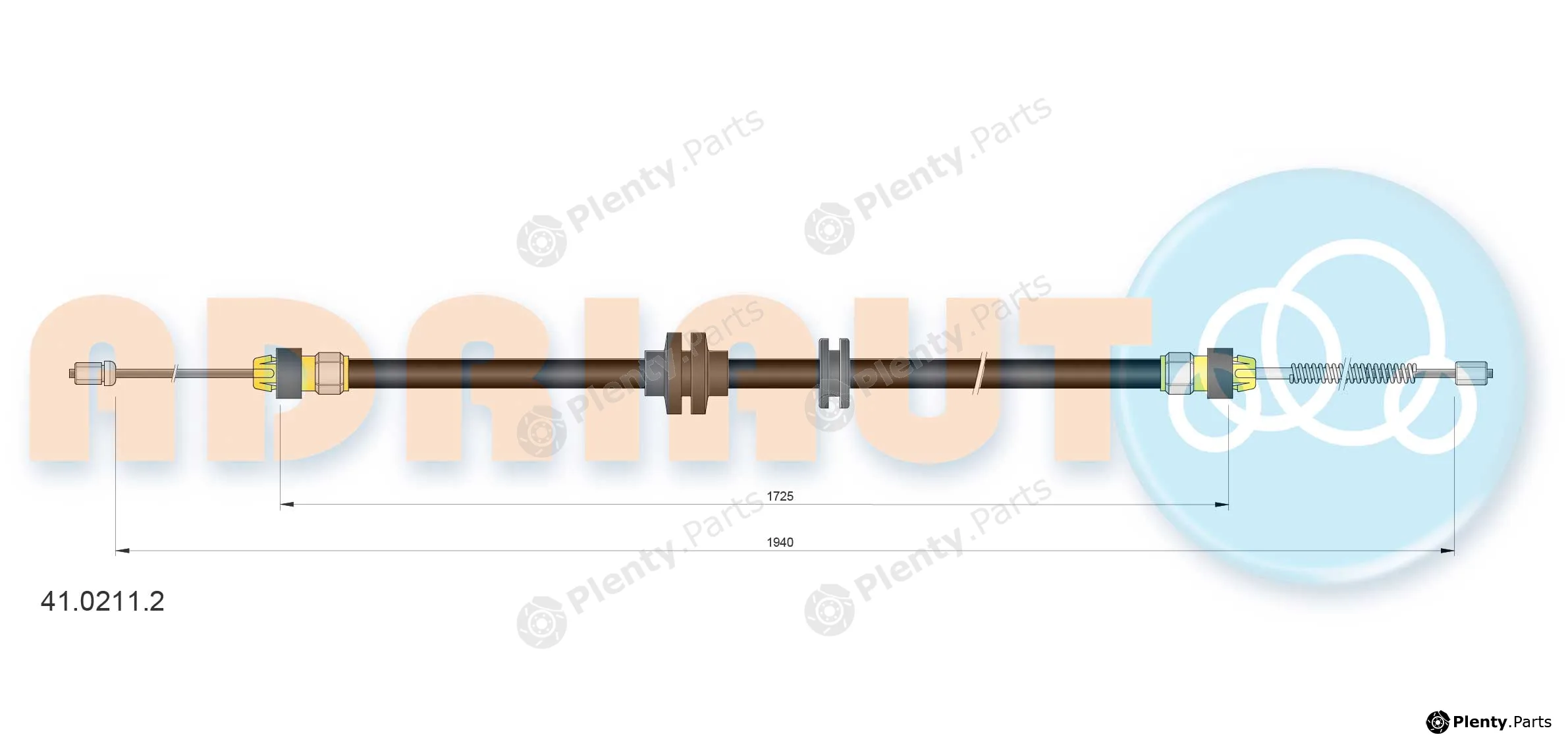 Adriauto 41.0211.2 — Cable Pull, parking brake