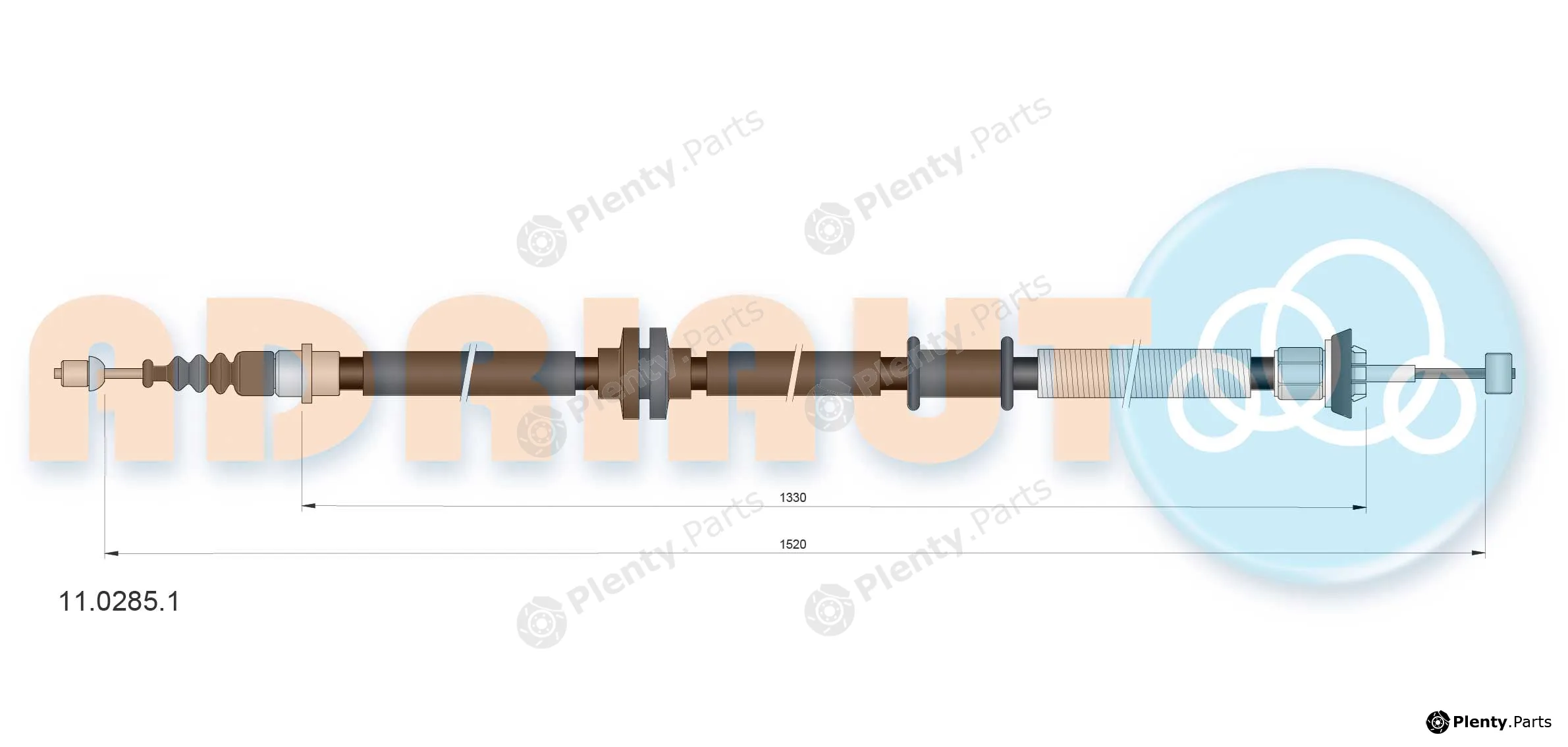 Adriauto 11.0285.1 — Cable Pull, parking brake