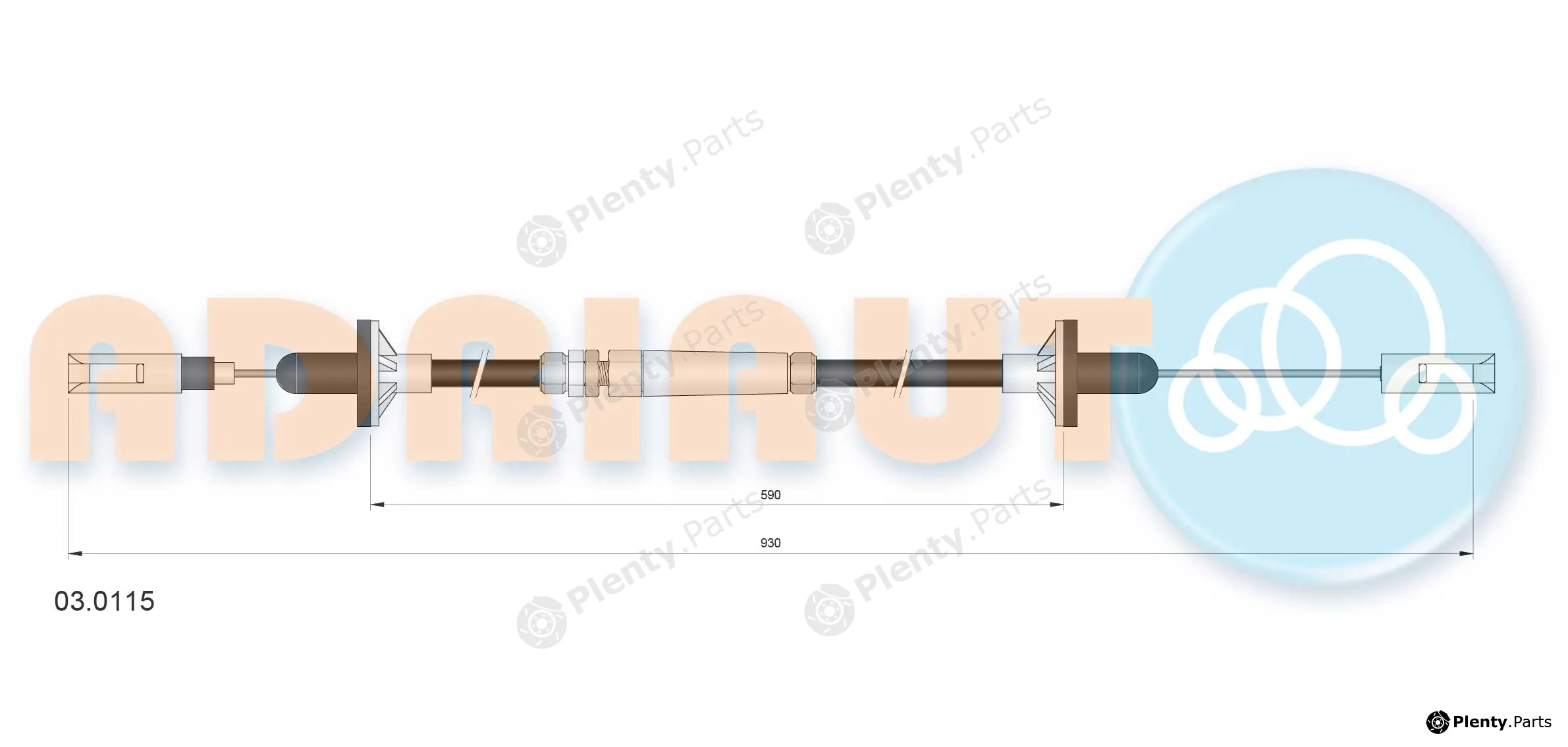 Adriauto 03.0115 — Cable Pull, clutch control