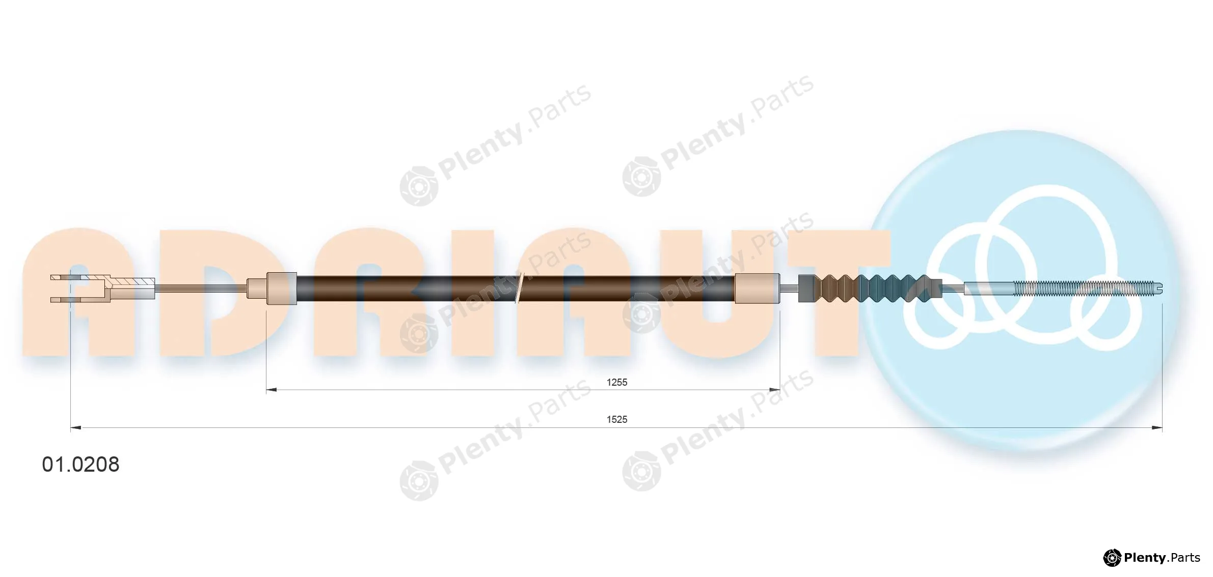 Adriauto 01.0208 — Cable Pull, parking brake