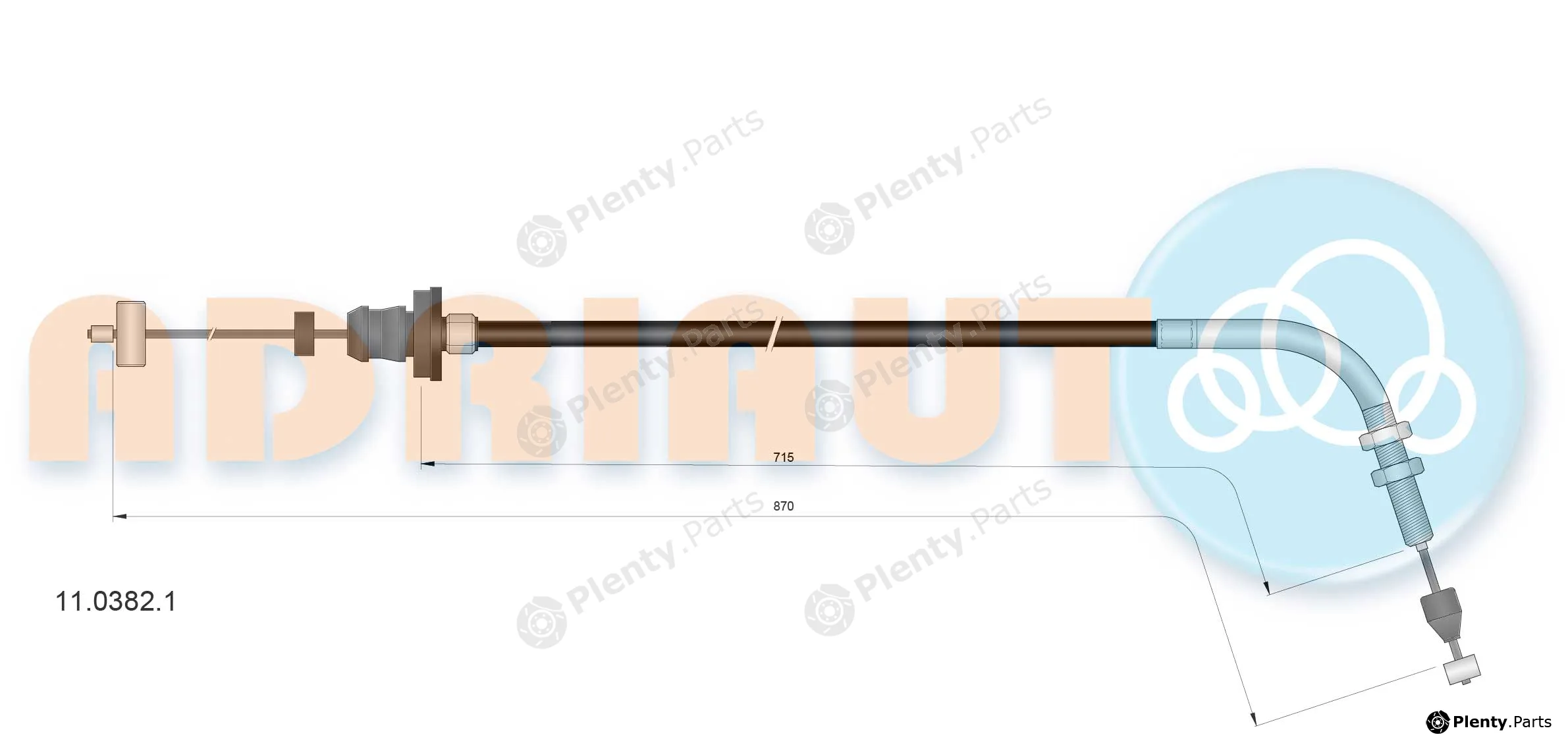 Adriauto 11.0382.1 — Accelerator Cable