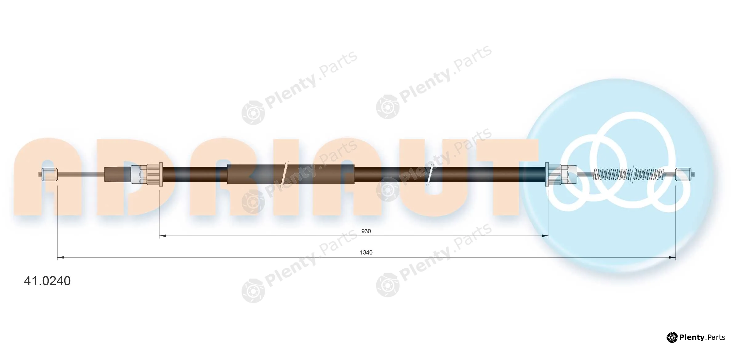 Adriauto 41.0240 — Cable Pull, parking brake
