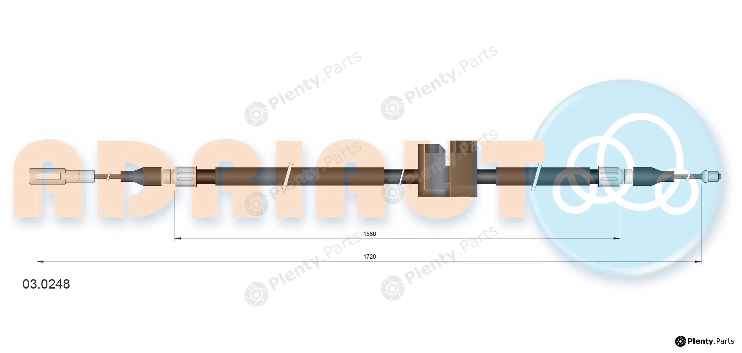 Adriauto 03.0248 — Cable Pull, parking brake