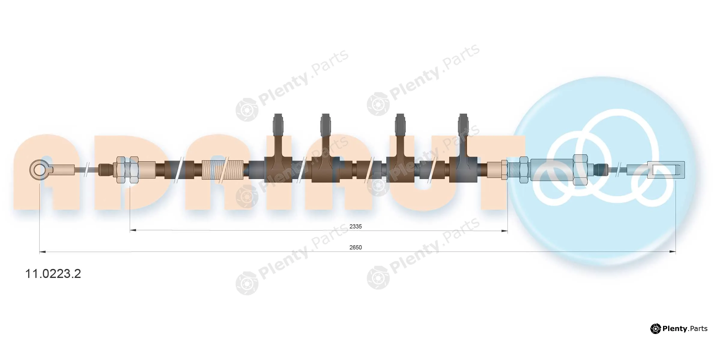 Adriauto 11.0223.2 — Cable Pull, parking brake
