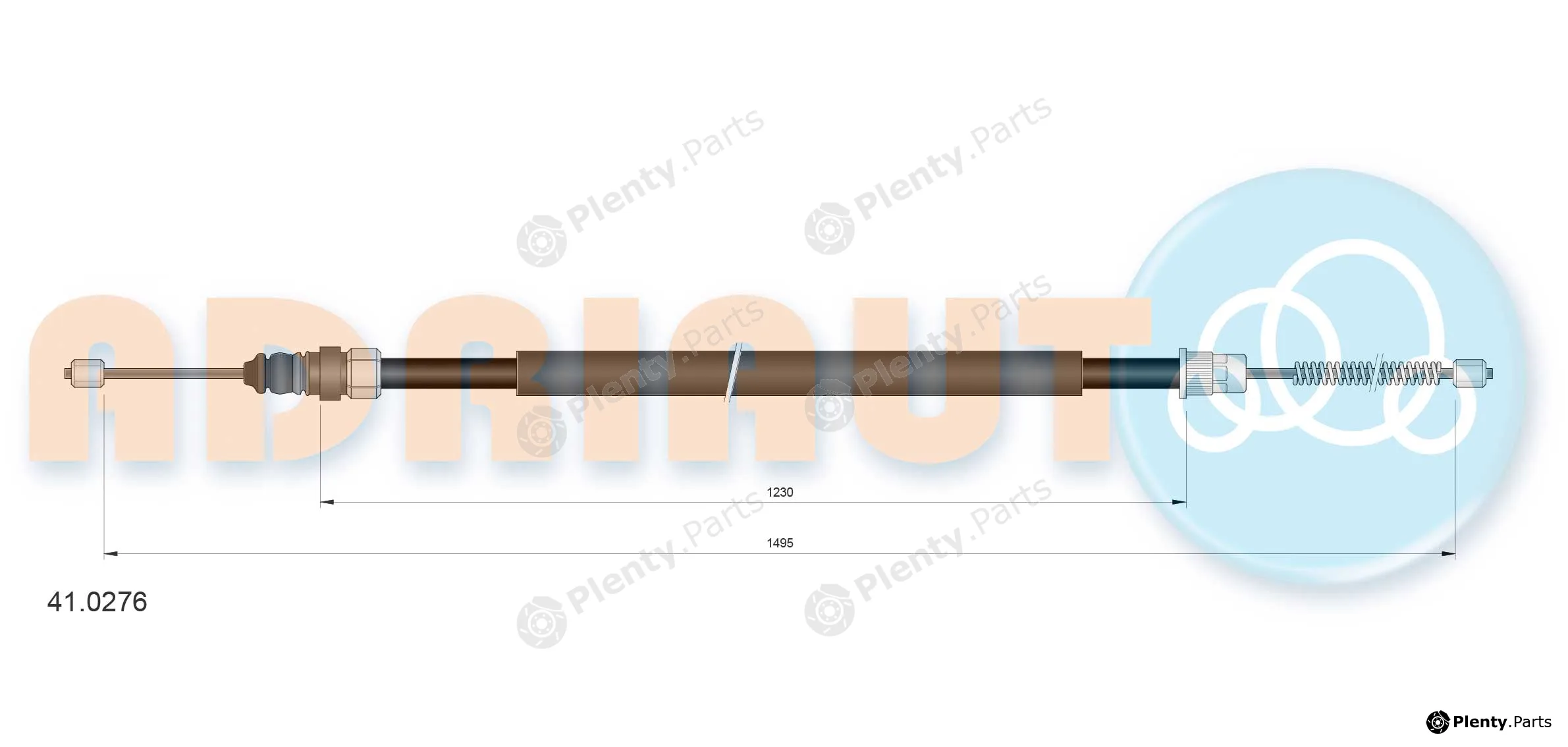 Adriauto 41.0276 — Cable Pull, parking brake