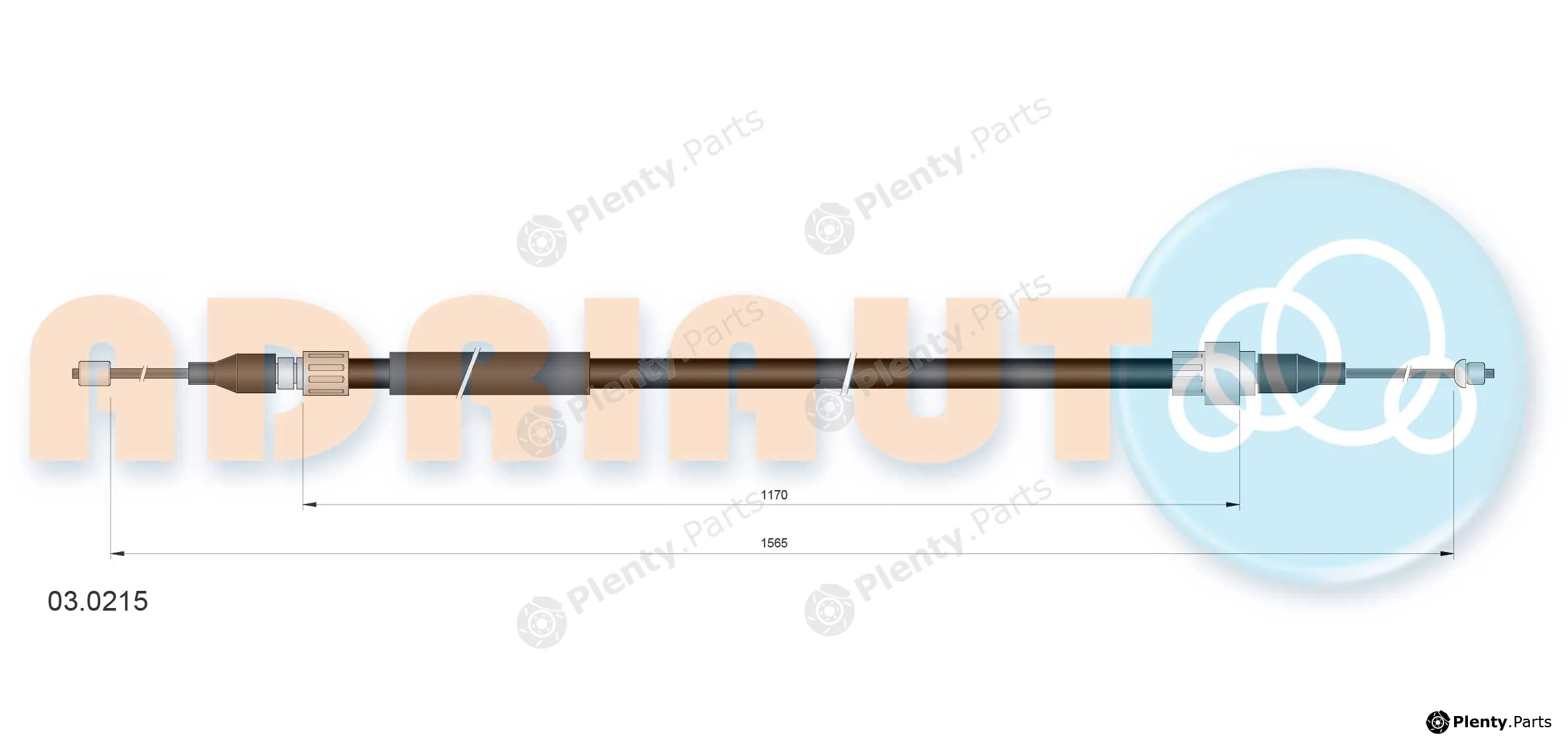 Adriauto 03.0215 — Cable Pull, parking brake