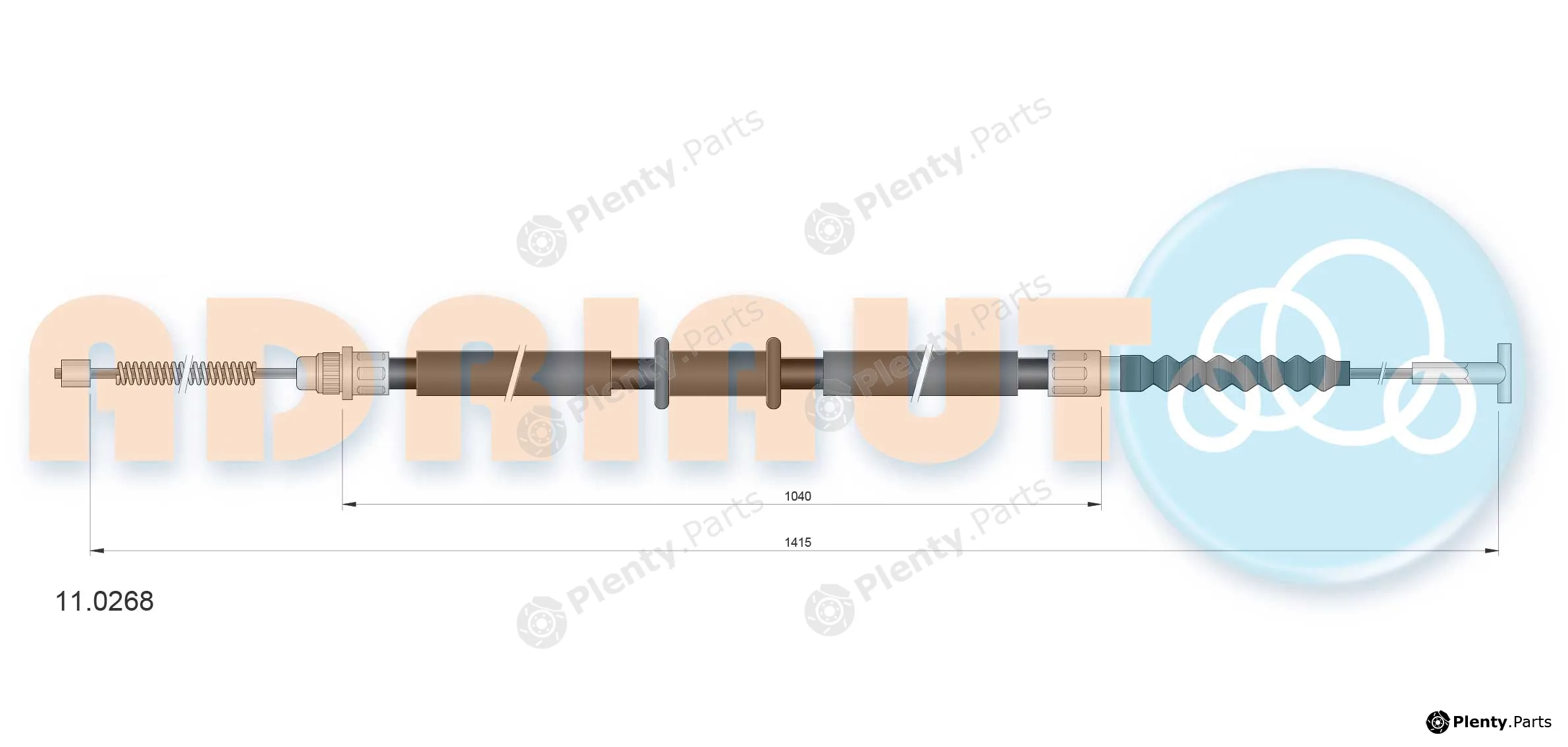 Adriauto 11.0268 — Cable Pull, parking brake