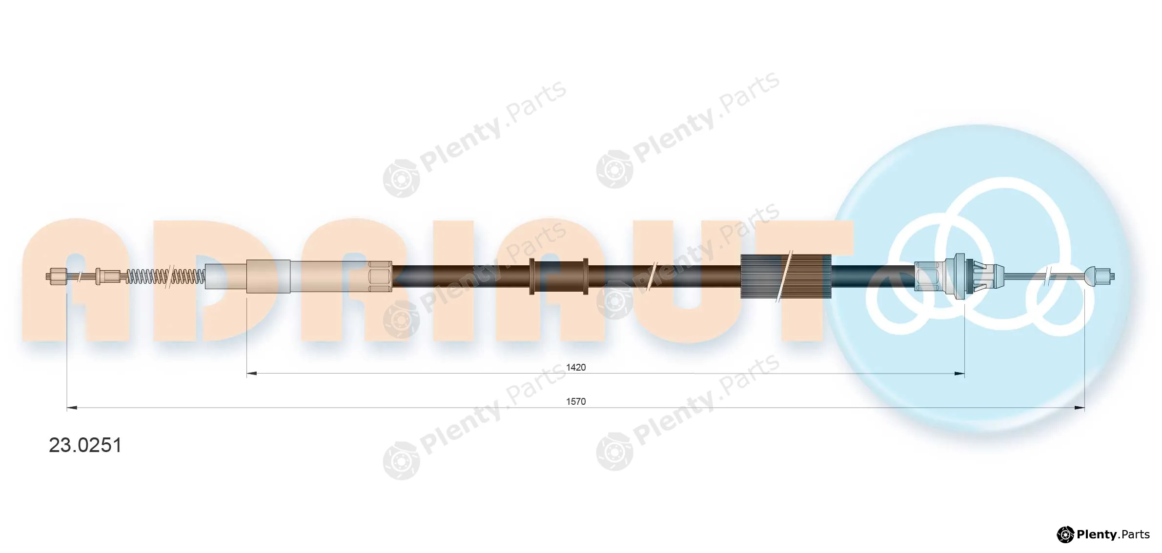 Adriauto 23.0251 — Cable Pull, parking brake