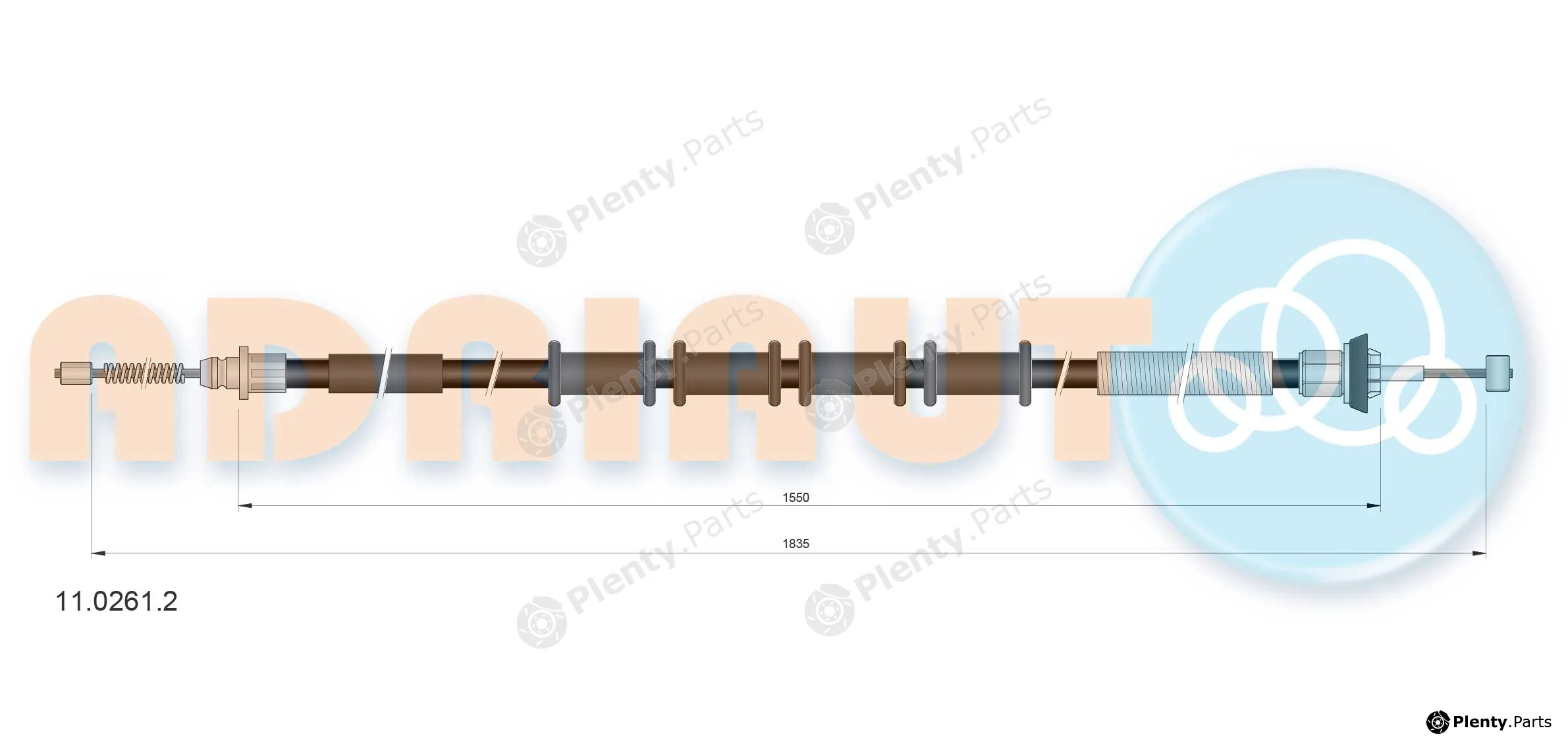Adriauto 11.0261.2 — Cable Pull, parking brake