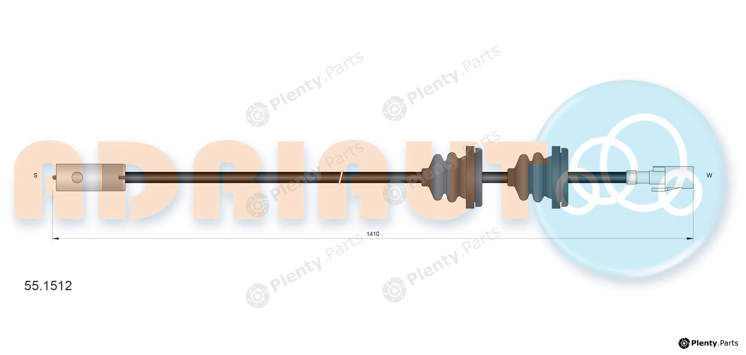 Adriauto 55.1512 — Speedometer Cable