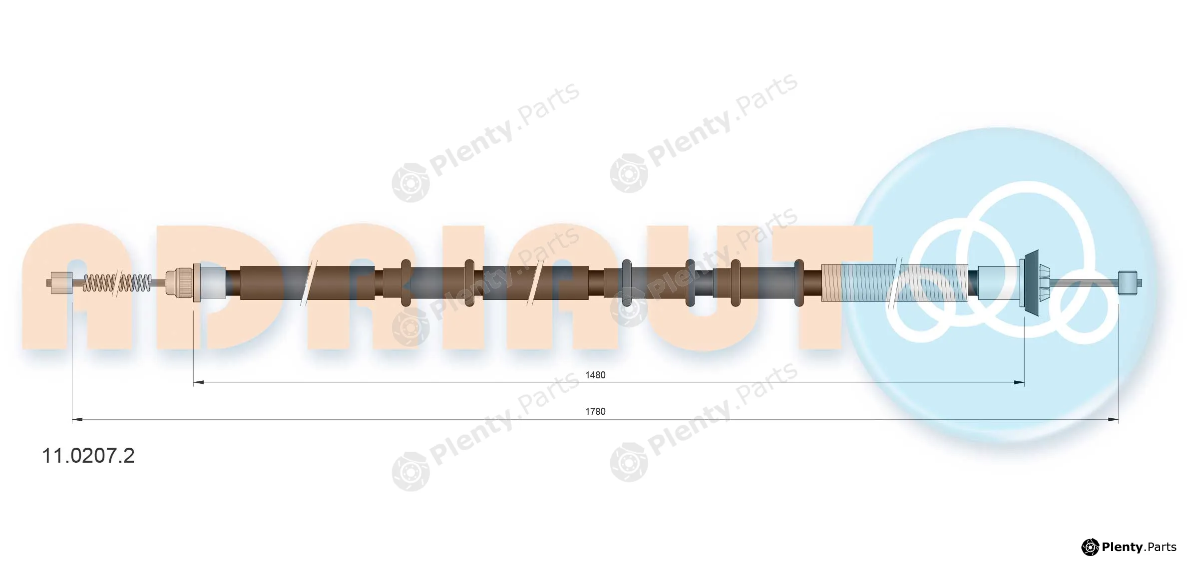 Adriauto 11.0207.2 — Cable Pull, parking brake