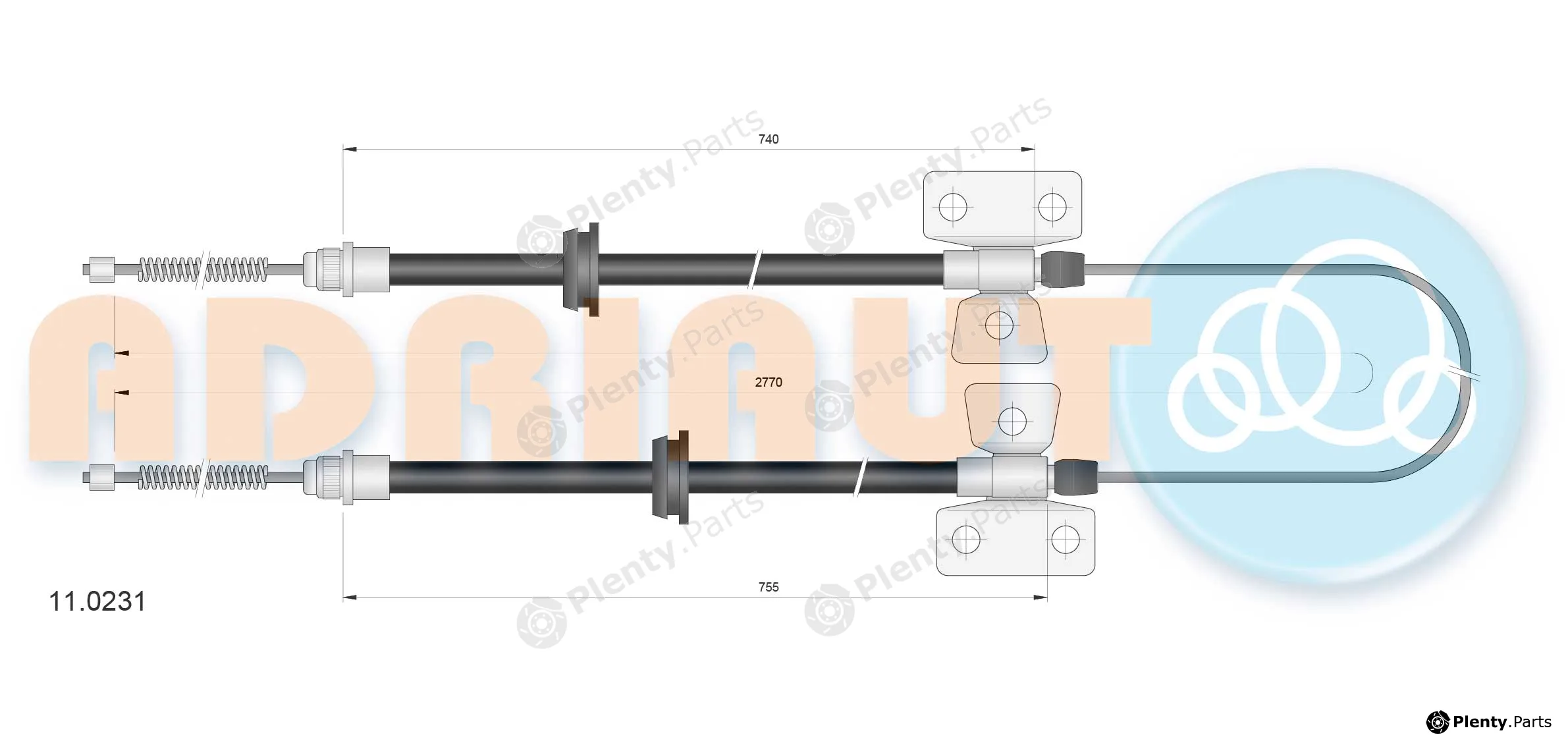 Adriauto 11.0231 — Cable Pull, parking brake