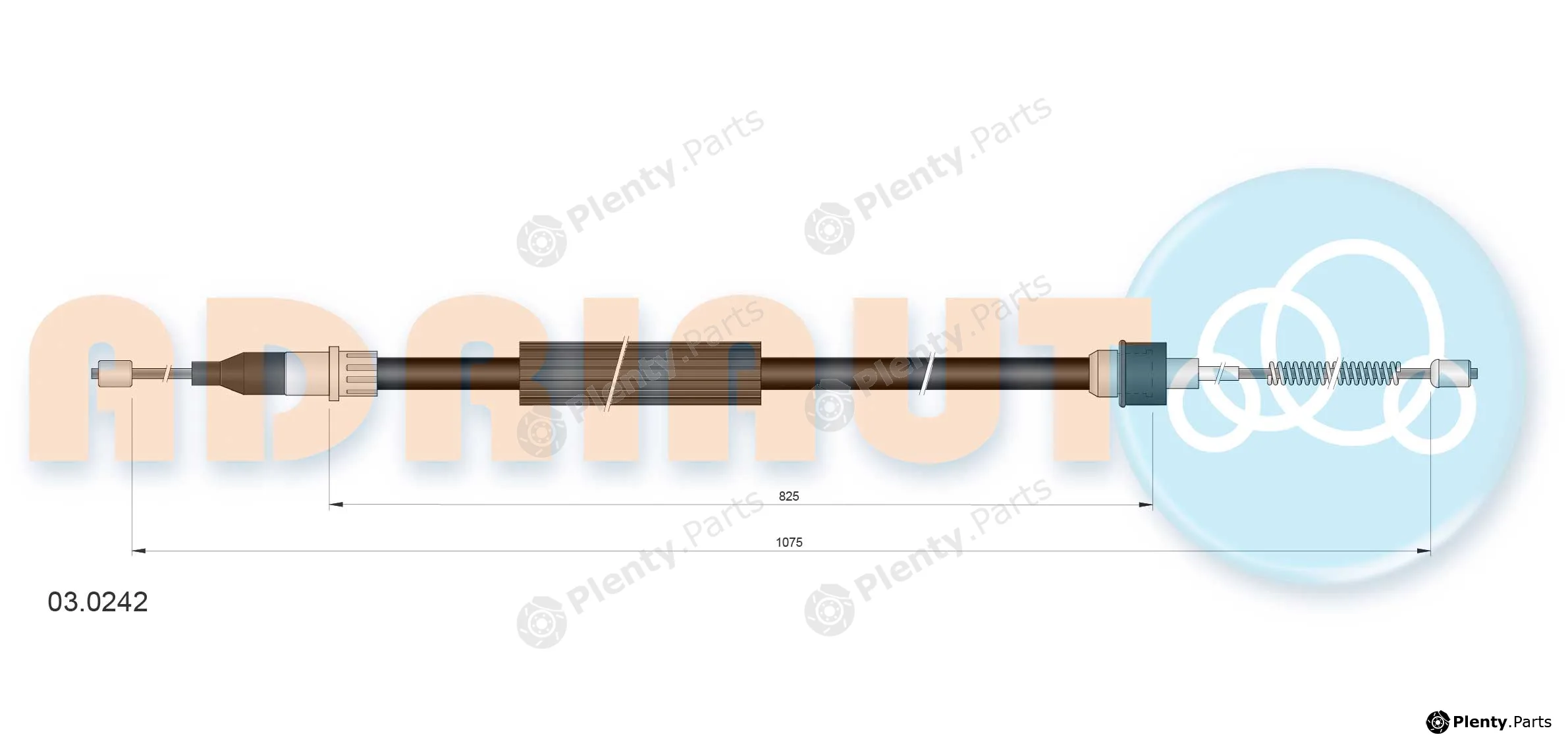 Adriauto 03.0242 — Cable Pull, parking brake