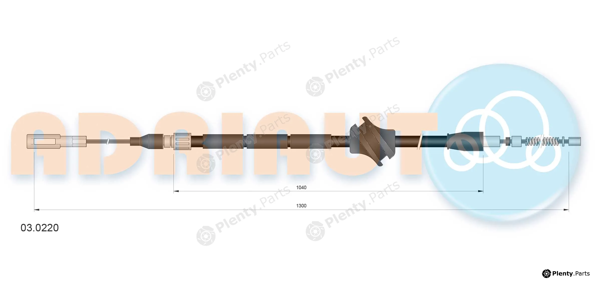 Adriauto 03.0220 — Cable Pull, parking brake