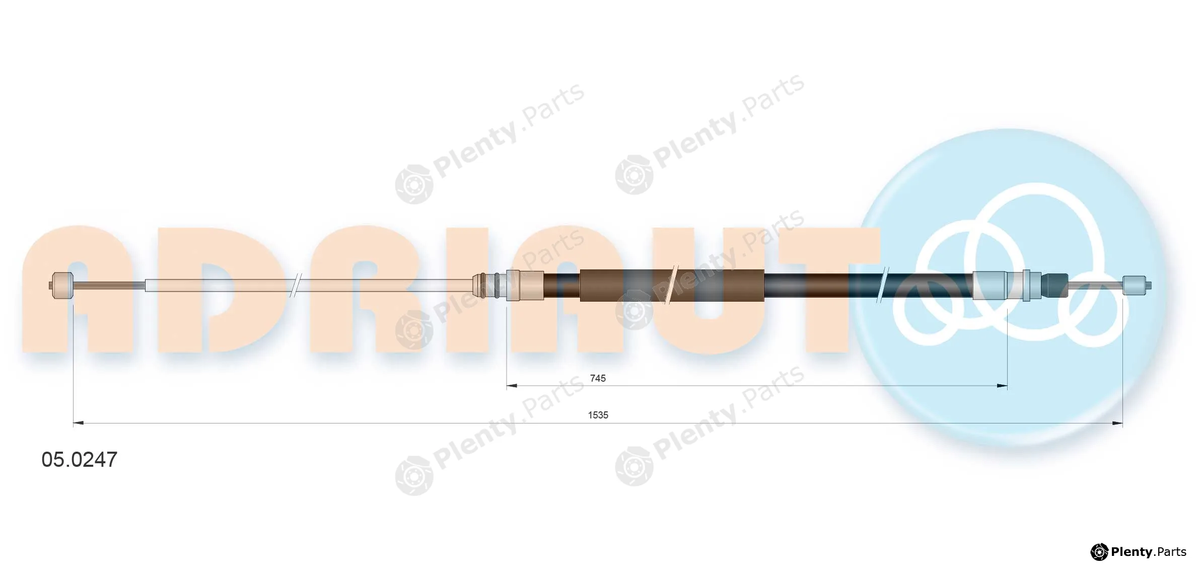 Adriauto 05.0247 — Cable Pull, parking brake
