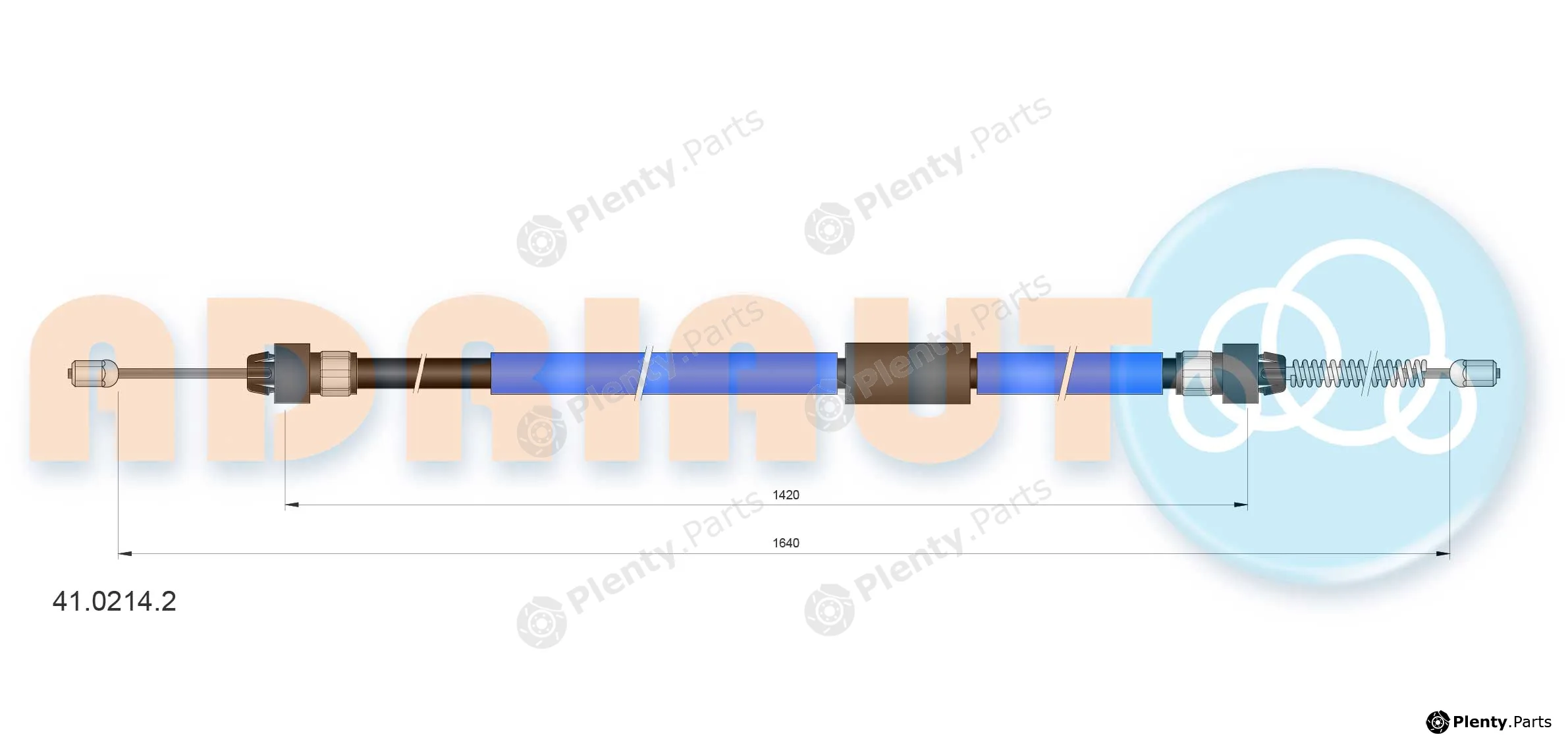 Adriauto 41.0214.2 — Cable Pull, parking brake