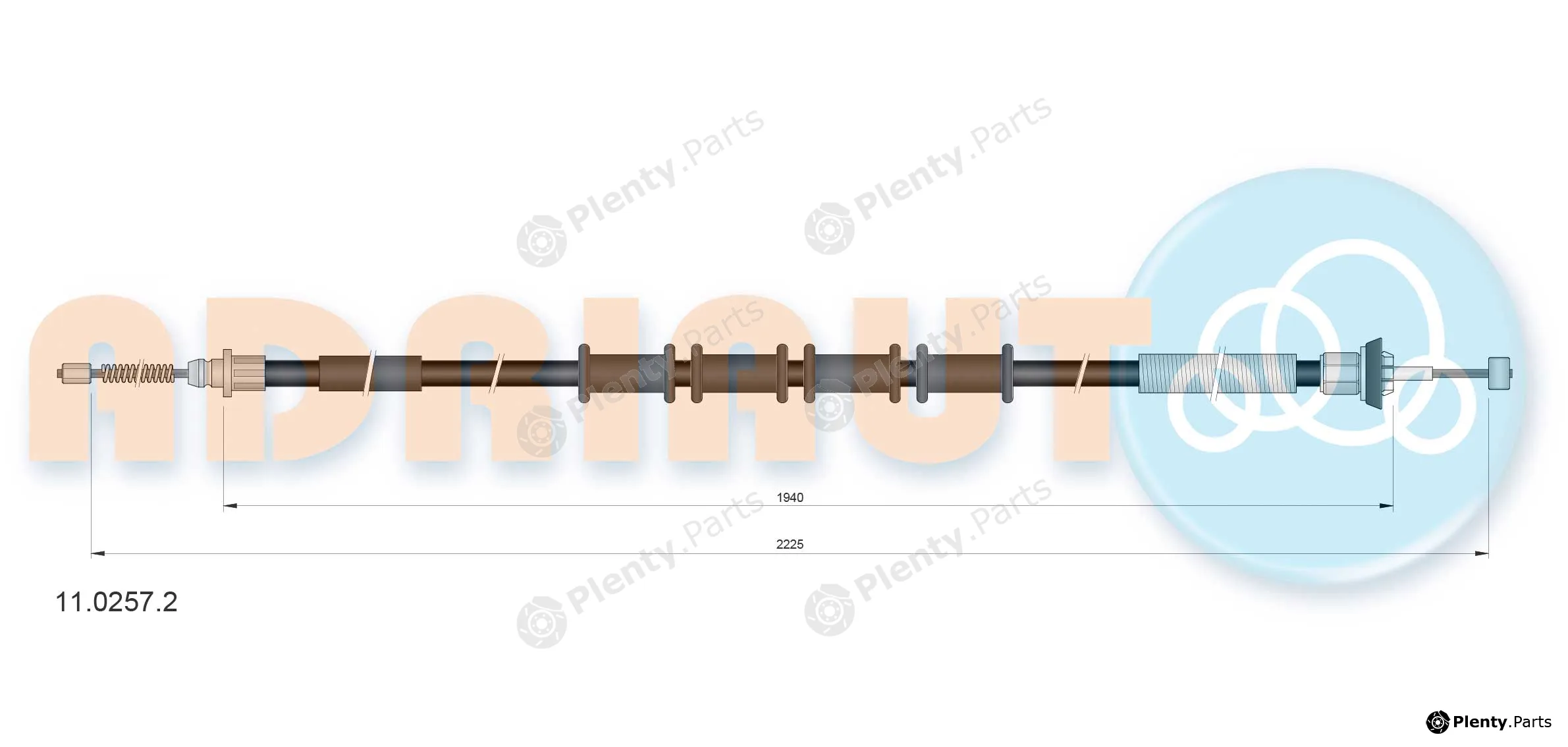 Adriauto 11.0257.2 — Cable Pull, parking brake