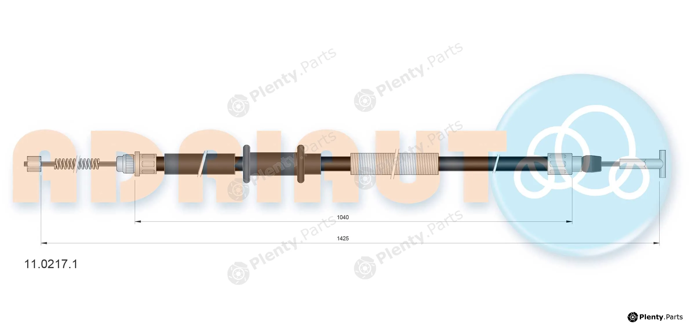 Adriauto 11.0217.1 — Cable Pull, parking brake