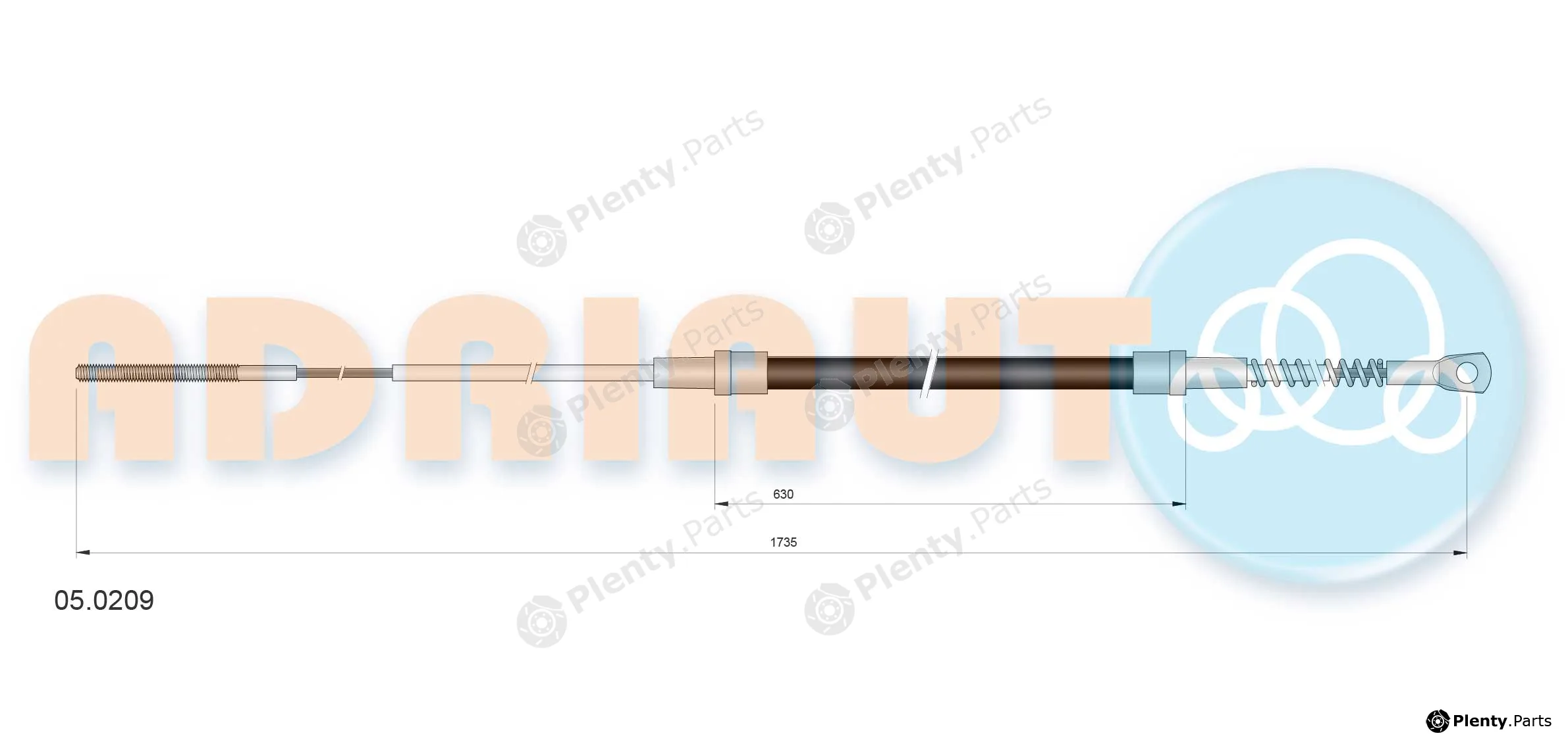 Adriauto 05.0209 — Cable Pull, parking brake