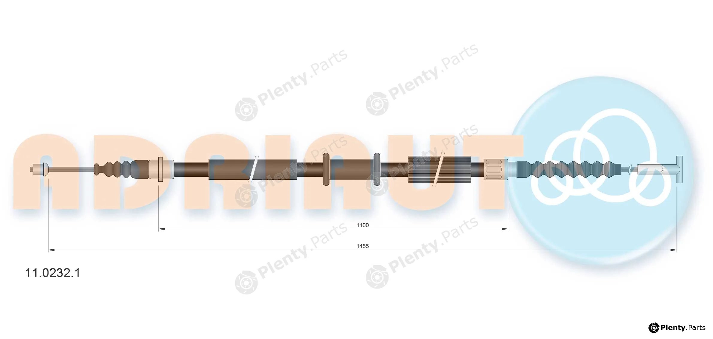 Adriauto 11.0232.1 — Cable Pull, parking brake