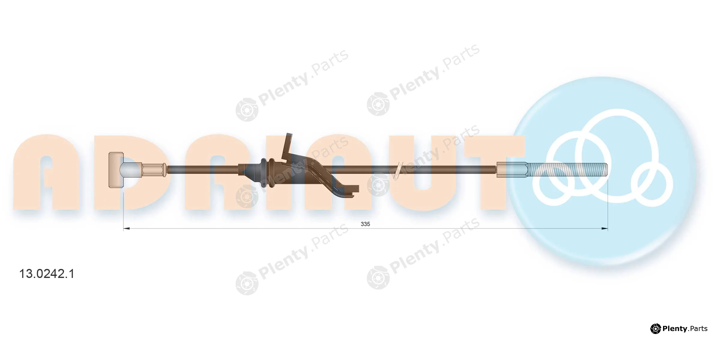 Adriauto 13.0242.1 — Cable Pull, parking brake