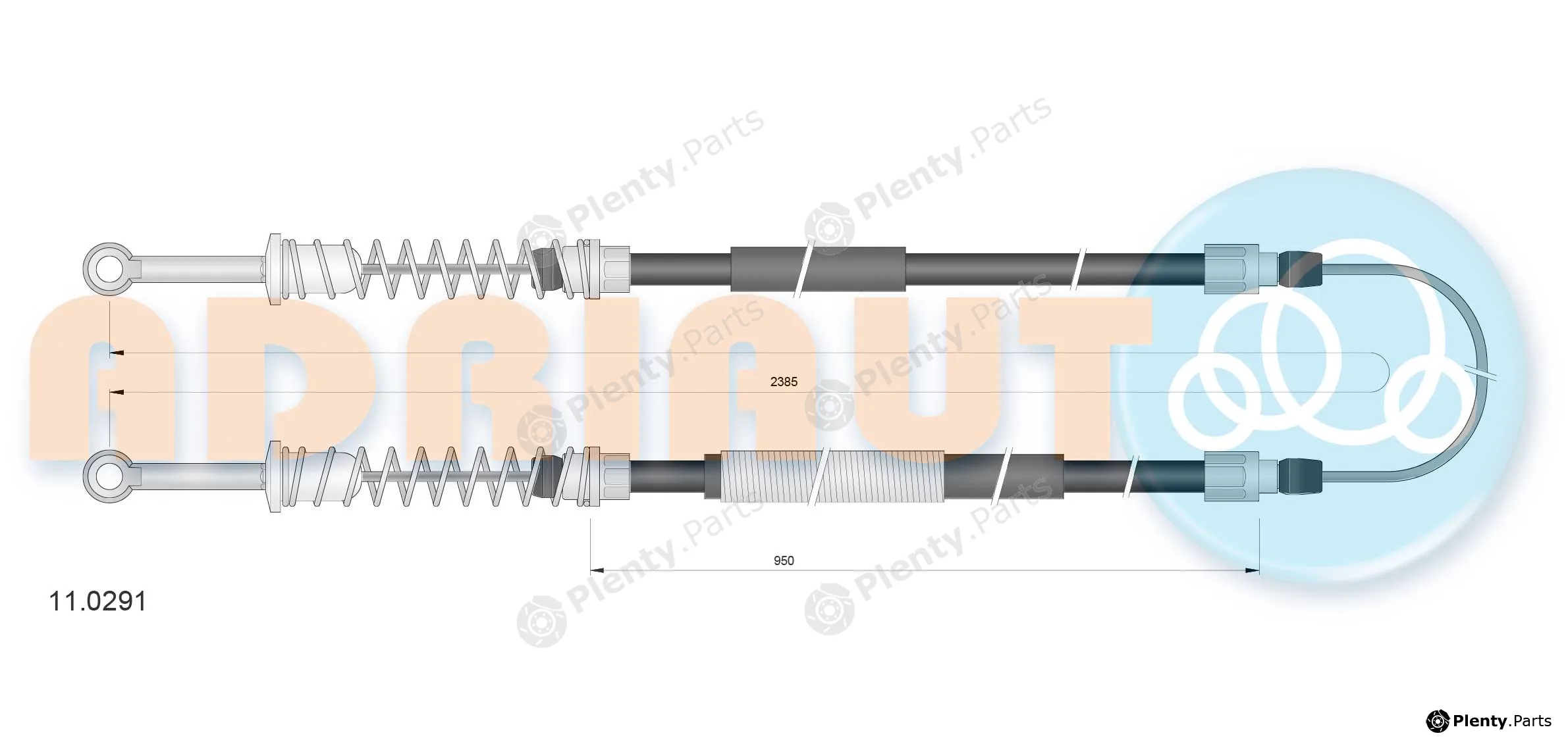 Adriauto 11.0291 — Cable Pull, parking brake