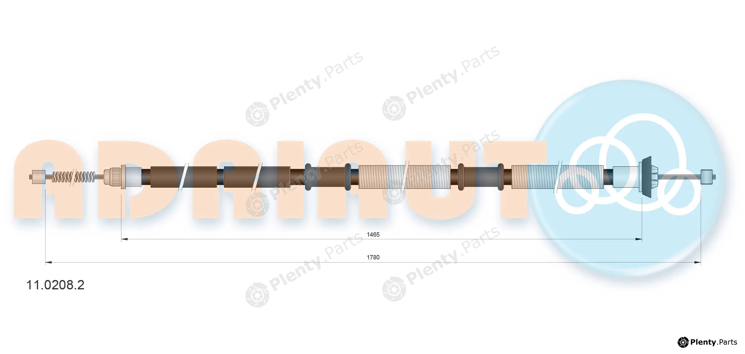 Adriauto 11.0208.2 — Cable Pull, parking brake
