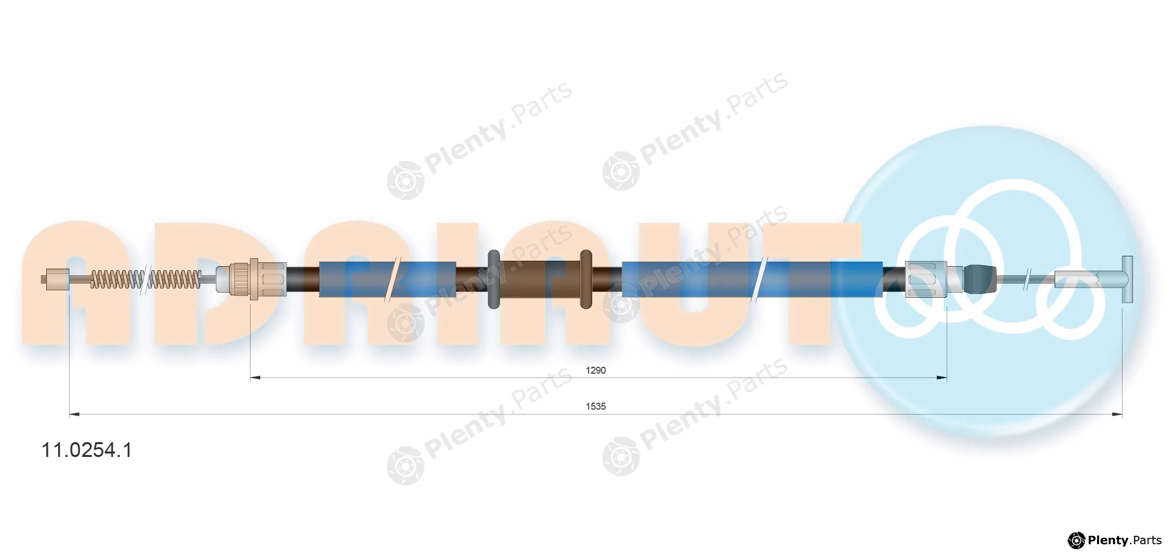 Adriauto 11.0254.1 — Cable Pull, parking brake
