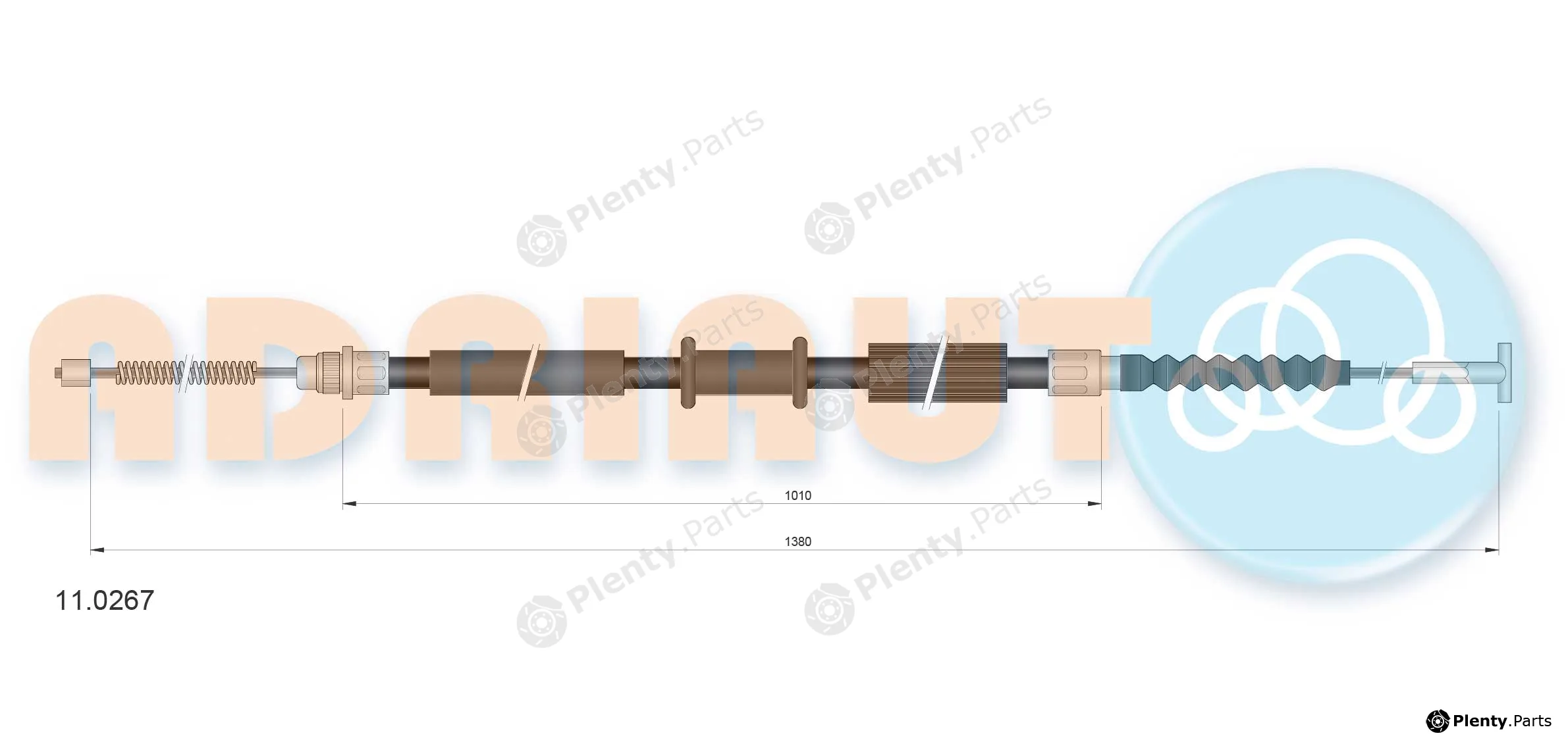 Adriauto 11.0267 — Cable Pull, parking brake