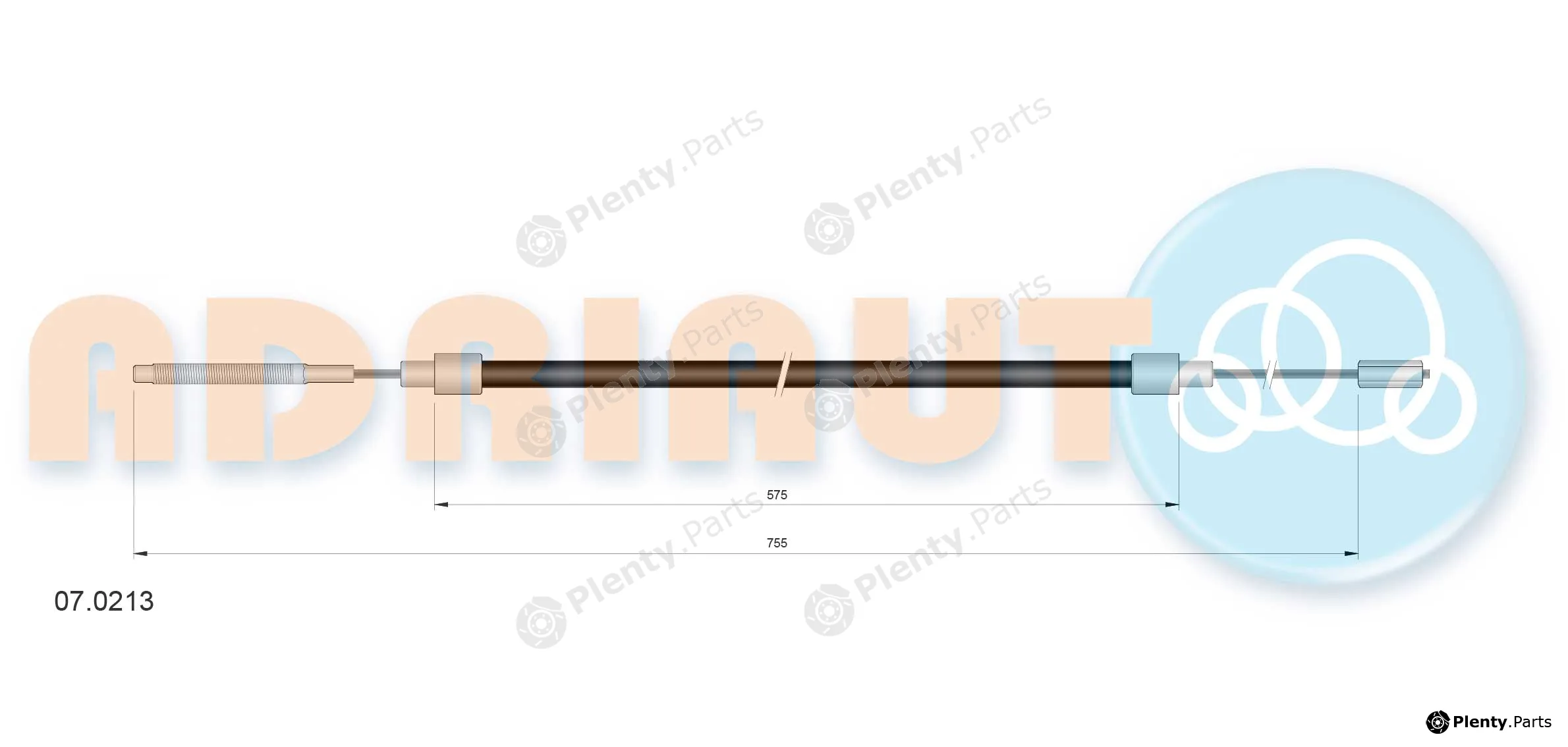 Adriauto 07.0213 — Cable Pull, parking brake