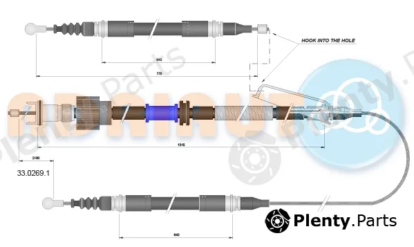 Adriauto 33.0269.1 — Cable Pull, parking brake