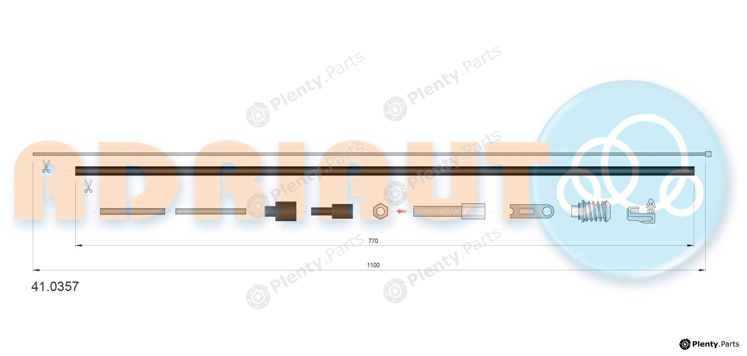 Adriauto 41.0357 — Accelerator Cable