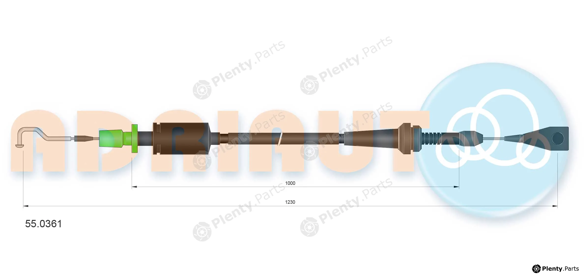 Adriauto 55.0361 — Accelerator Cable