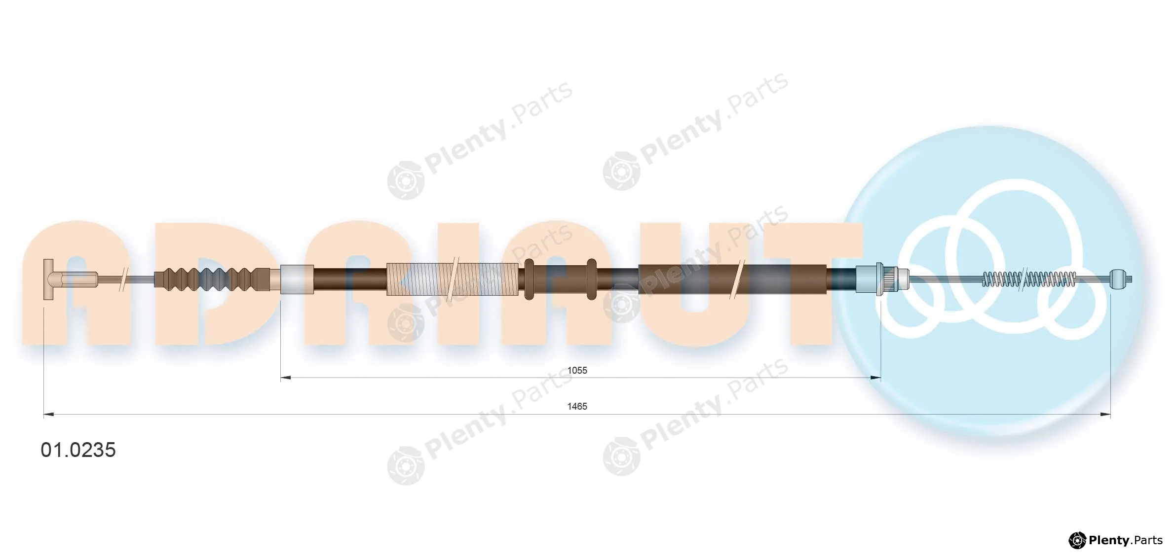 Adriauto 01.0235 — Cable Pull, parking brake