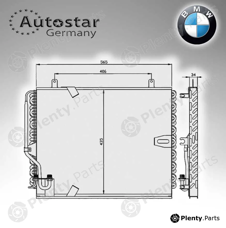 Autostar Germany 111250 — Condenser, air conditioning