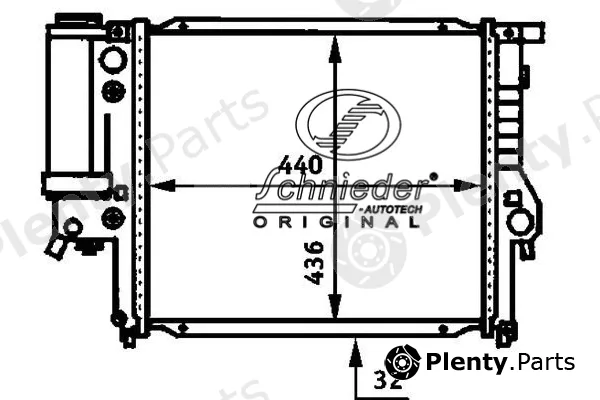 Schnieder Autotech BMS33.00003 — Radiator, engine cooling