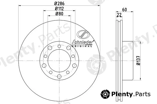 Schnieder Autotech BZS55.00012 — Brake Disc