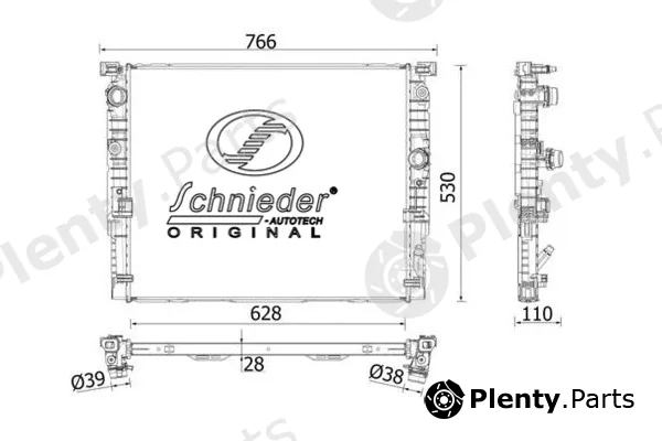 Schnieder Autotech BMS33.00245 — Radiator, engine cooling