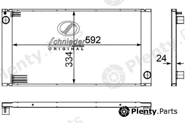 Schnieder Autotech BMS33.00033 — Radiator, engine cooling
