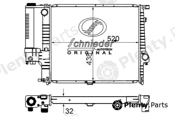 Schnieder Autotech BMS33.00010 — Radiator, engine cooling