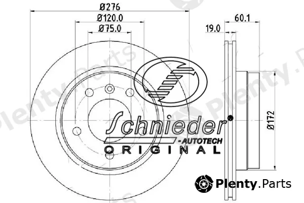 Schnieder Autotech BMS55.00127 — Brake Disc