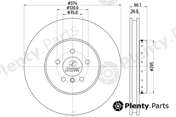 Schnieder Autotech BMS55.00158 — Brake Disc