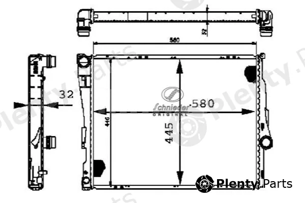 Schnieder Autotech BMS33.00021 — Radiator, engine cooling