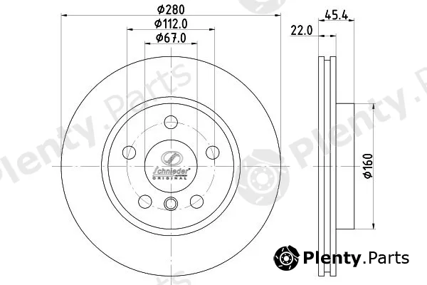 Schnieder Autotech BMS55.00374 — Brake Disc