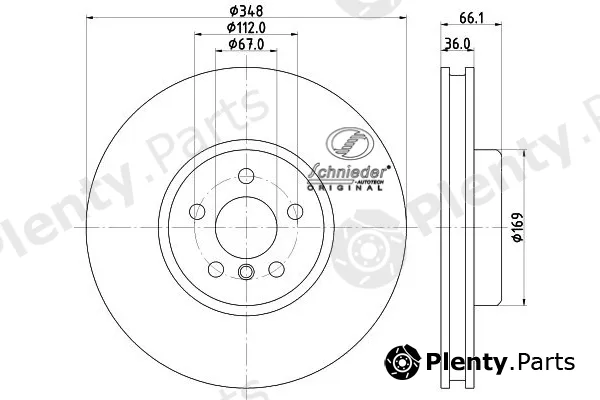 Schnieder Autotech BMS55.00392 — Brake Disc